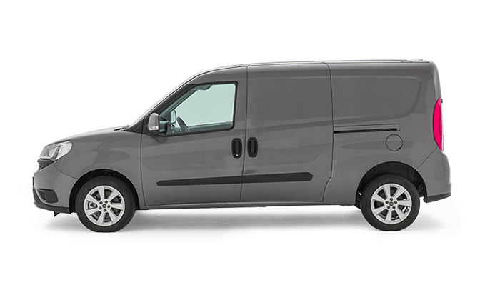 Deze Fiat Doblo is vergelijkbaar aan de Volkswagen Caddy