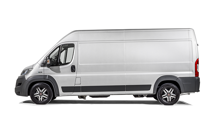 Deze Fiat Ducato is vergelijkbaar aan de Volkswagen Crafter