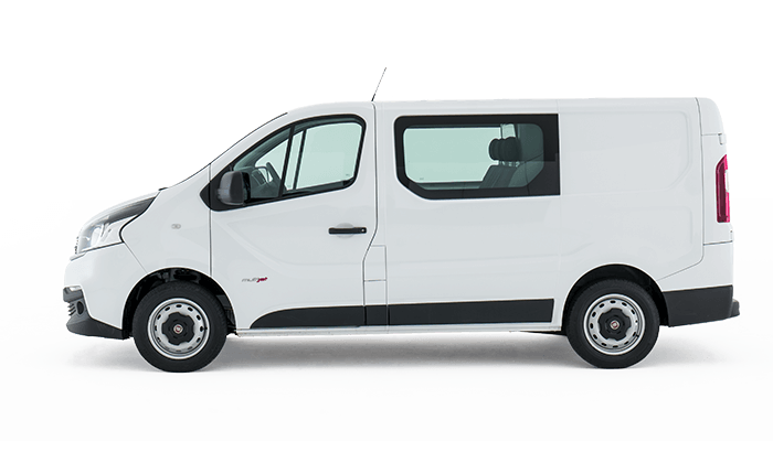Deze Fiat Talento dc is vergelijkbaar aan de Volkswagen Transporter Dubbele Cabine