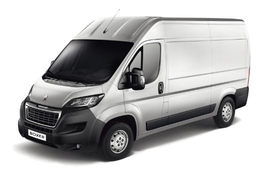 Deze Peugeot Boxer is vergelijkbaar aan de Volkswagen Crafter